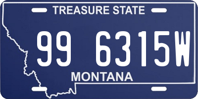 MT license plate 996315W