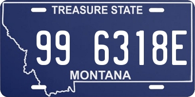 MT license plate 996318E