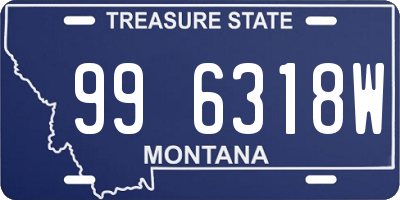 MT license plate 996318W