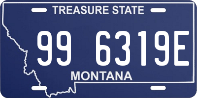 MT license plate 996319E