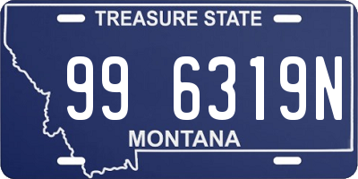 MT license plate 996319N