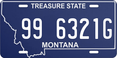 MT license plate 996321G