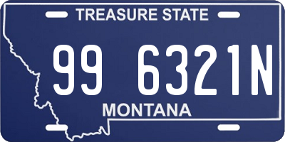 MT license plate 996321N