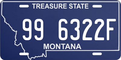 MT license plate 996322F