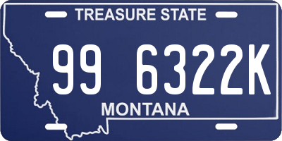 MT license plate 996322K