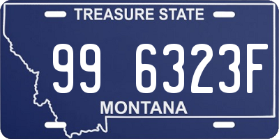 MT license plate 996323F