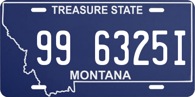 MT license plate 996325I