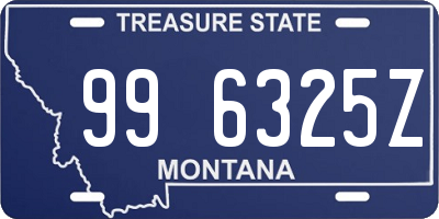 MT license plate 996325Z