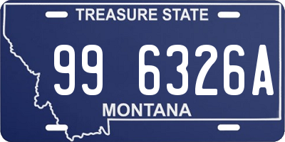 MT license plate 996326A