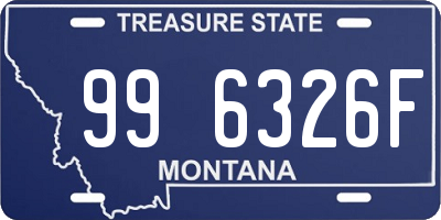 MT license plate 996326F