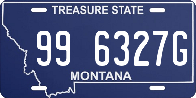 MT license plate 996327G