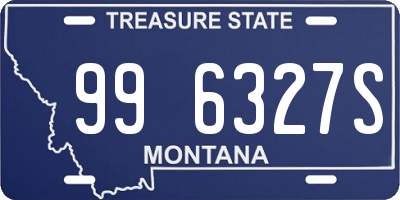 MT license plate 996327S