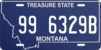 MT license plate 996329B