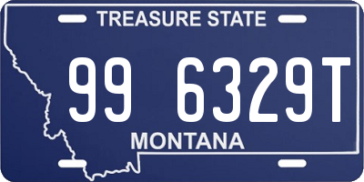 MT license plate 996329T