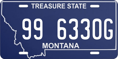 MT license plate 996330G