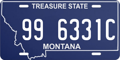 MT license plate 996331C