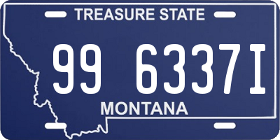 MT license plate 996337I