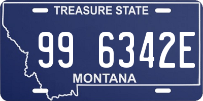 MT license plate 996342E