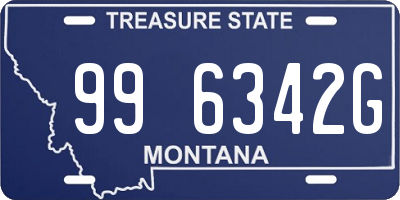 MT license plate 996342G