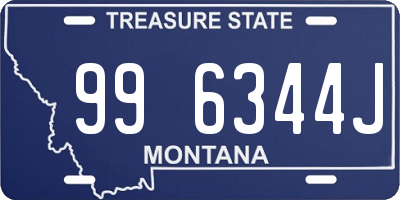 MT license plate 996344J