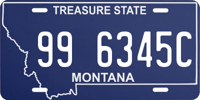 MT license plate 996345C