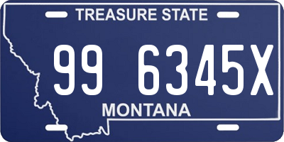 MT license plate 996345X