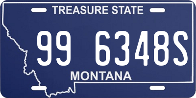 MT license plate 996348S