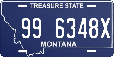 MT license plate 996348X