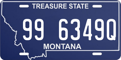 MT license plate 996349Q