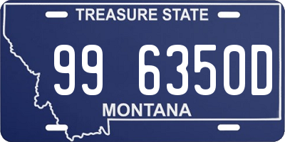 MT license plate 996350D