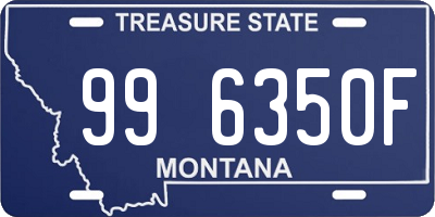 MT license plate 996350F