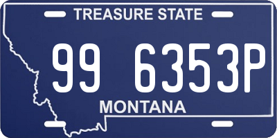 MT license plate 996353P