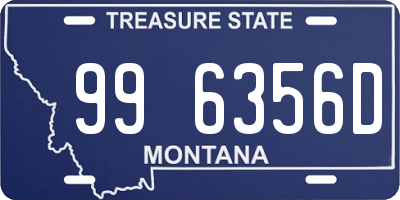 MT license plate 996356D