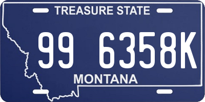 MT license plate 996358K