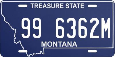 MT license plate 996362M