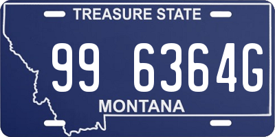 MT license plate 996364G