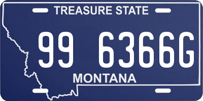 MT license plate 996366G