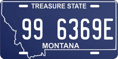 MT license plate 996369E