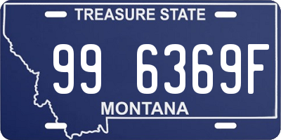 MT license plate 996369F