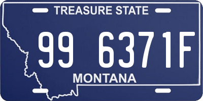 MT license plate 996371F