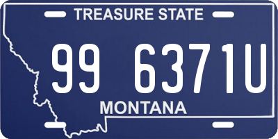 MT license plate 996371U