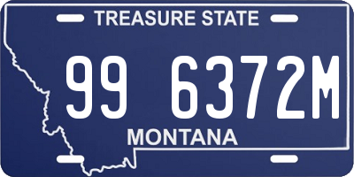 MT license plate 996372M