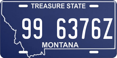 MT license plate 996376Z