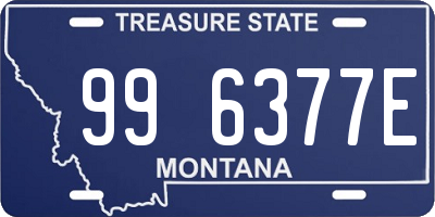 MT license plate 996377E