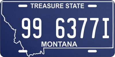 MT license plate 996377I