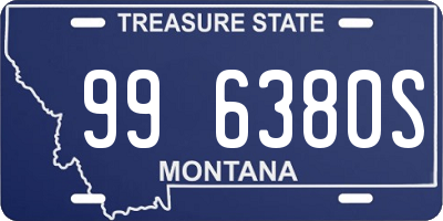 MT license plate 996380S