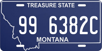 MT license plate 996382C