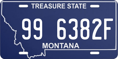 MT license plate 996382F