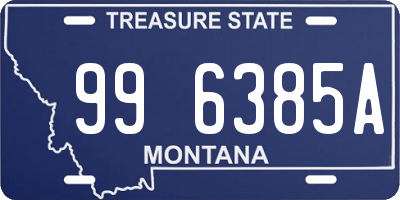 MT license plate 996385A