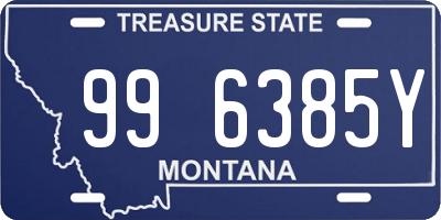 MT license plate 996385Y